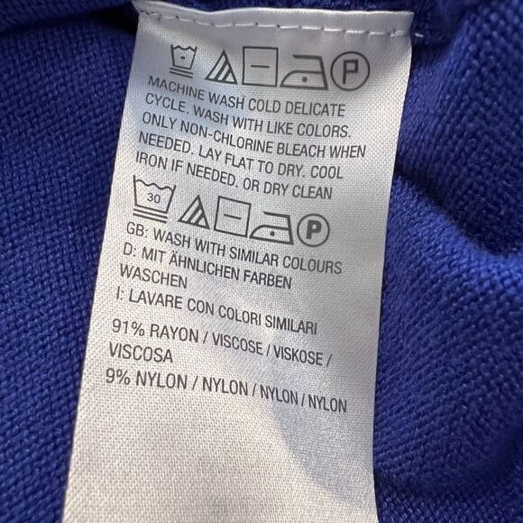 J Jason Wu Royal Blue Cropped Rayon Blend Cardigan Size L - Picture 5 of 6